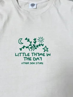 Other Side Store 'Little Thyme' Vintage Washed Tee - Cream