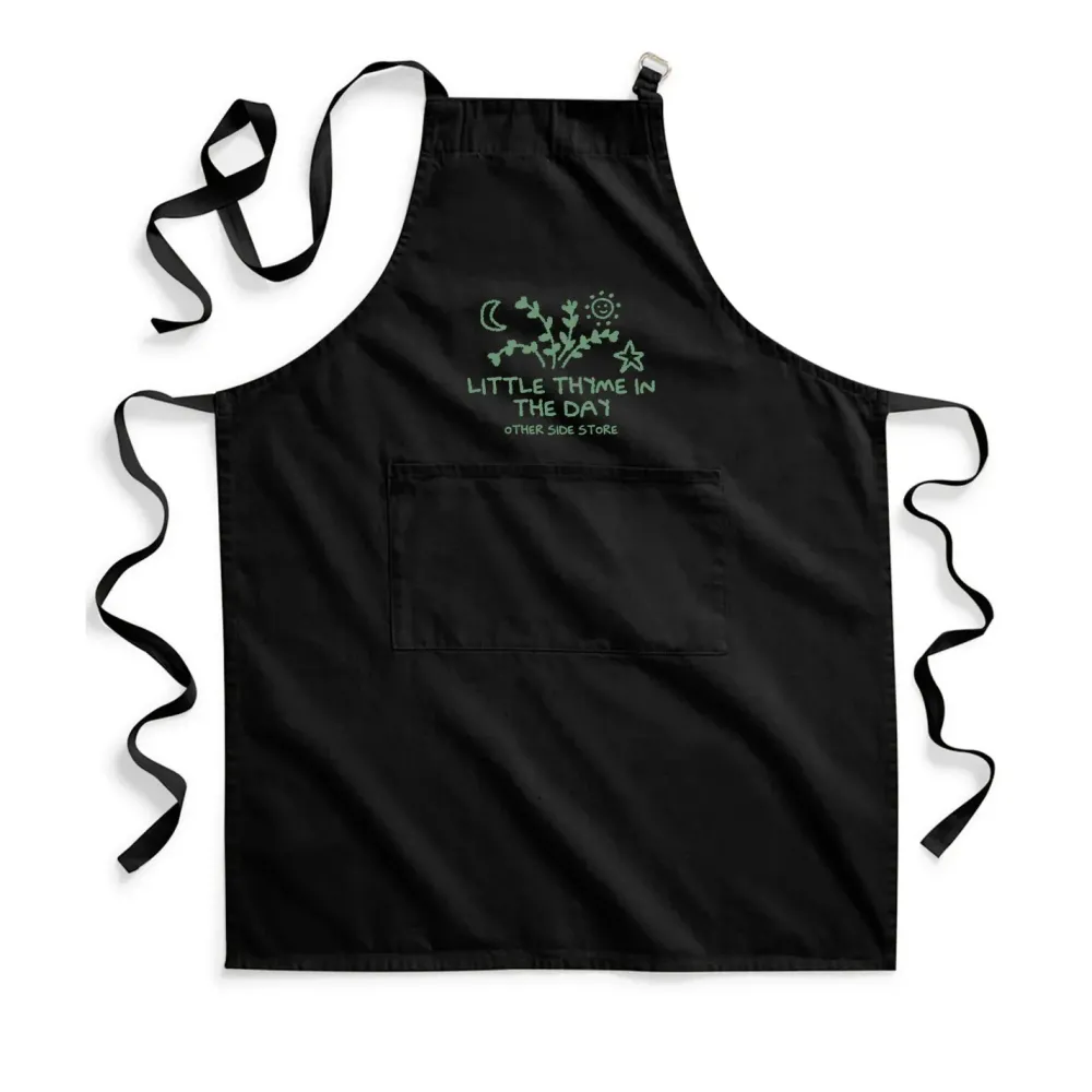 Other Side Store 'Little Thyme' Apron - Black