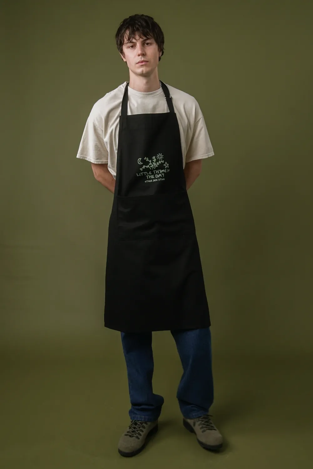 Other Side Store 'Little Thyme' Apron - Black