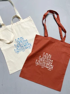 Other Side Store 'Live Laugh Linguine' Tote Bag - Natural