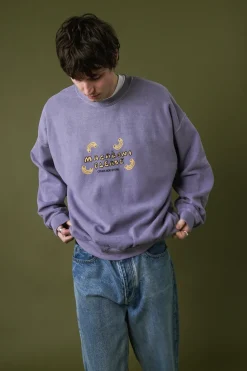 Other Side Store 'Macaroni Please' Vintage Washed Sweater - Lilac