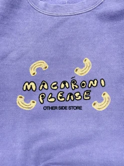 Other Side Store 'Macaroni Please' Vintage Washed Sweater - Lilac