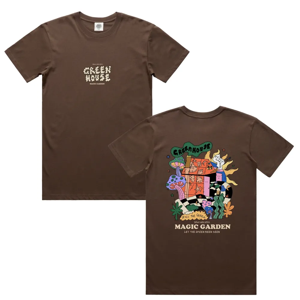 Other Side Store 'Magic Garden' Tee - Brown