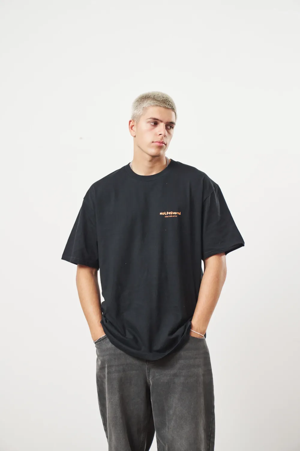 Other Side Store 'Not Delivered' Tee - Black