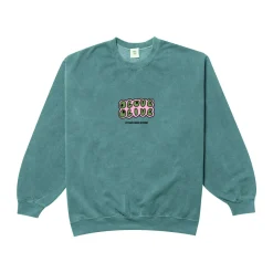 Other Side Store 'Olove Olive' Vintage Washed Sweater - Teal