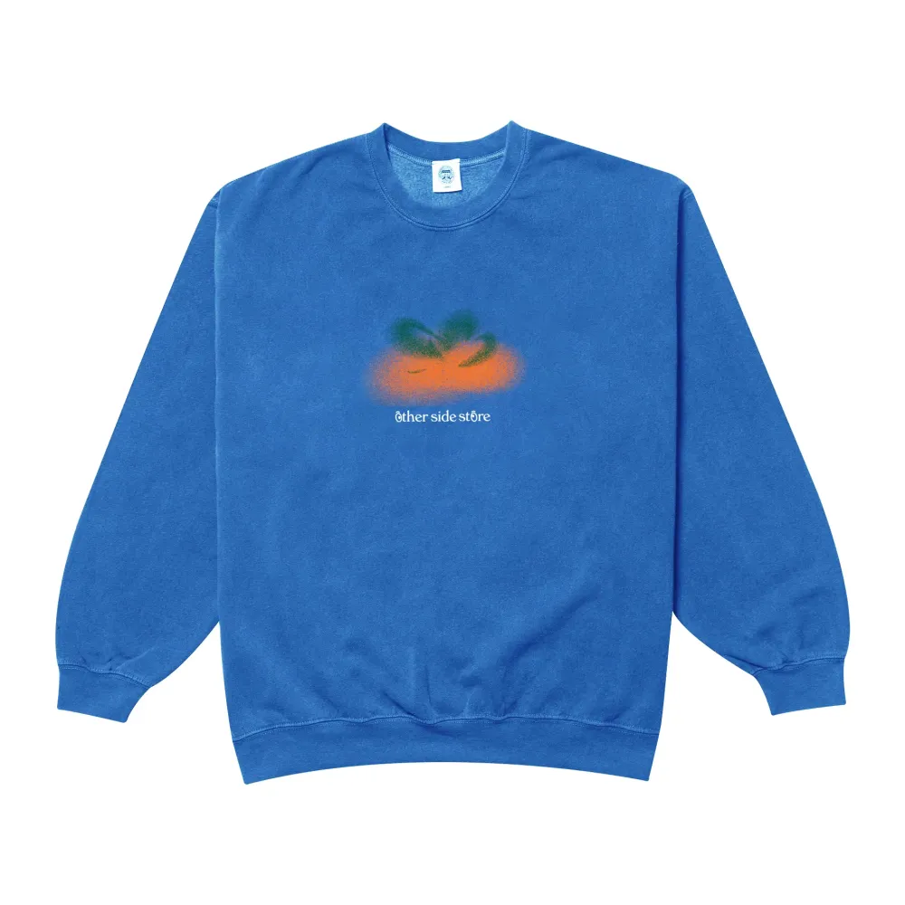 Other Side Store 'Orange' Vintage Washed Sweater - Royal Blue