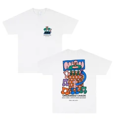 Other Side Store 'Organised Chaos' Organic Tee - White