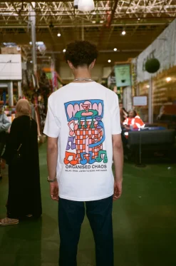 Other Side Store 'Organised Chaos' Organic Tee - White