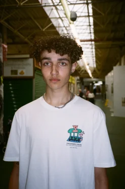 Other Side Store 'Organised Chaos' Organic Tee - White