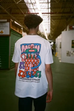 Other Side Store 'Organised Chaos' Organic Tee - White
