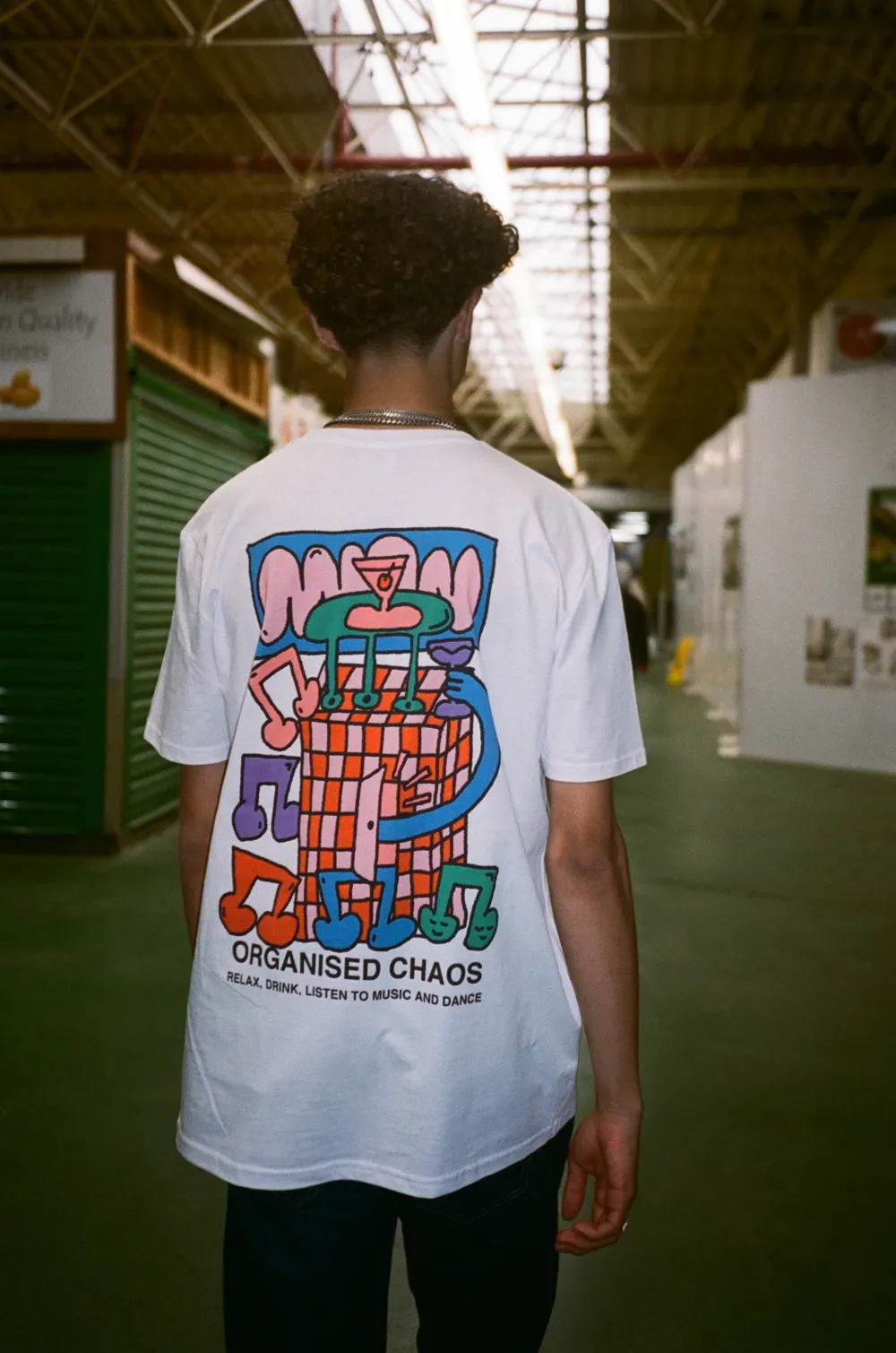 Other Side Store 'Organised Chaos' Organic Tee - White