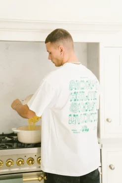 Other Side Store 'Pasta Club' Tee - White