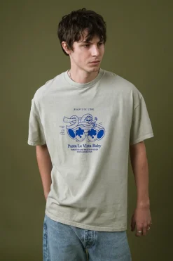 Other Side Store 'Pasta La Vista' Vintage Washed Tee - Ecru