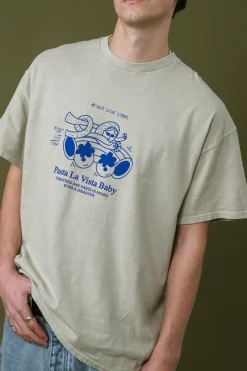 Other Side Store 'Pasta La Vista' Vintage Washed Tee - Ecru