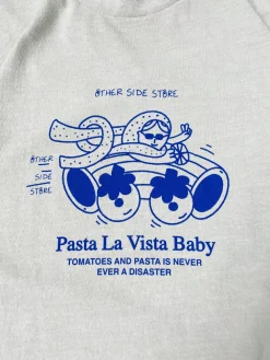 Other Side Store 'Pasta La Vista' Vintage Washed Tee - Ecru