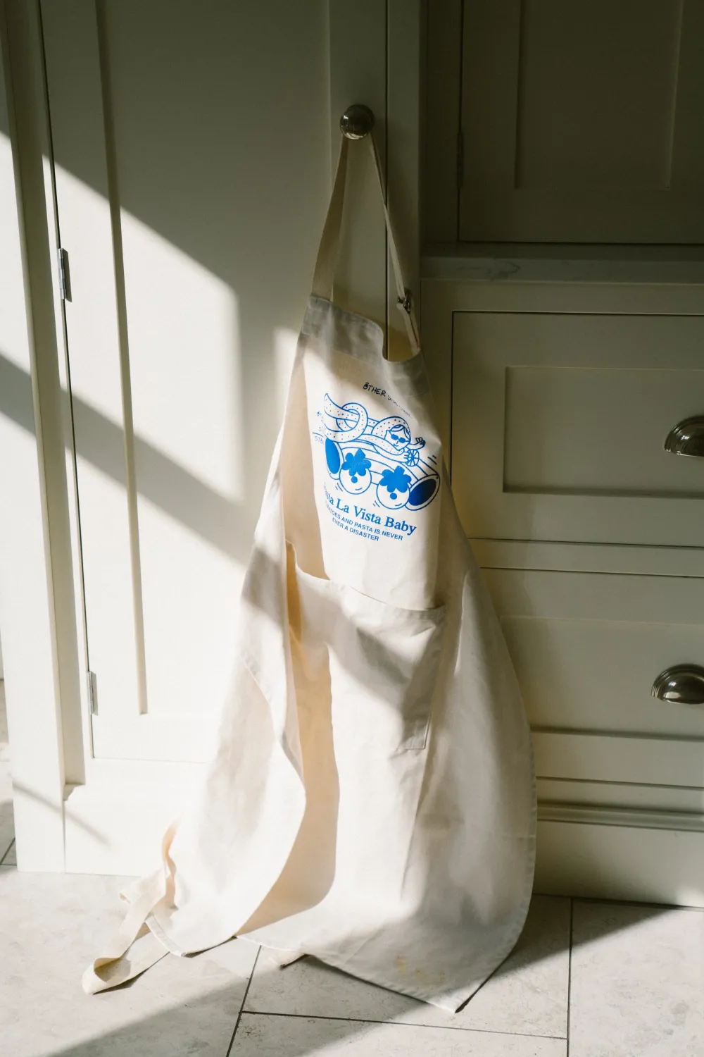 Other Side Store 'Pasta La Vista' Apron - Natural