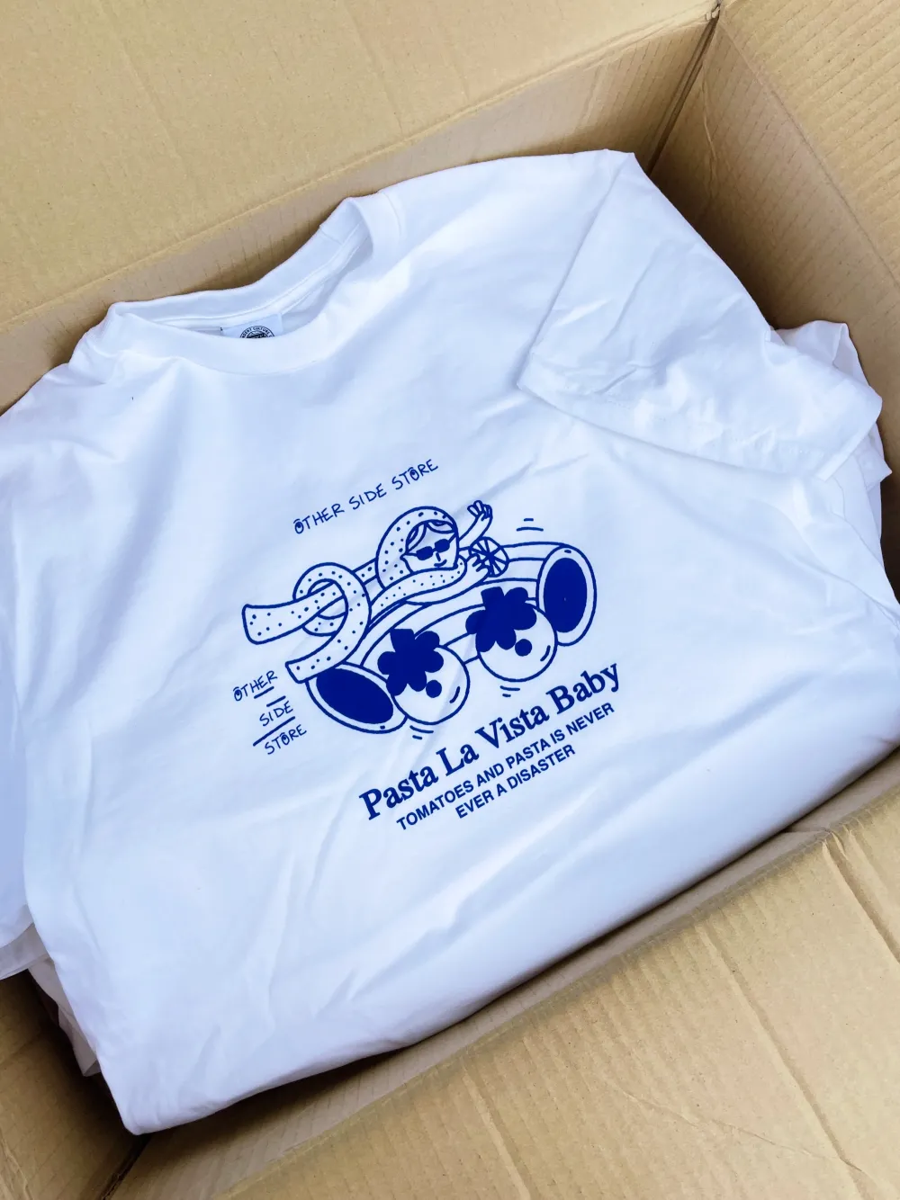 Other Side Store 'Pasta La Vista' Tee - White