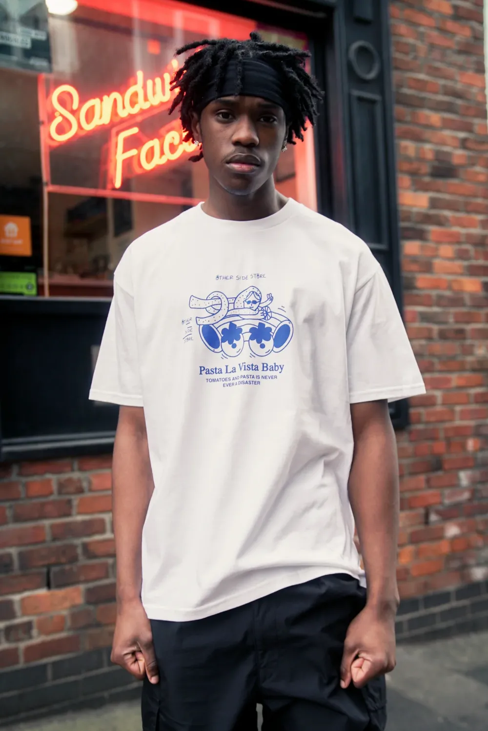 Other Side Store 'Pasta La Vista' Tee - White