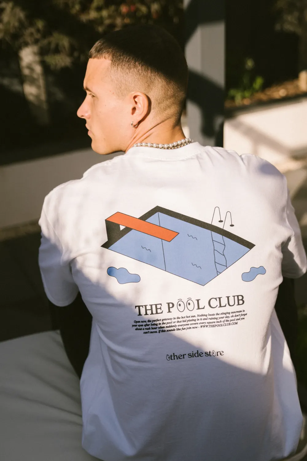 Other Side Store 'Pool Club' Tee - White