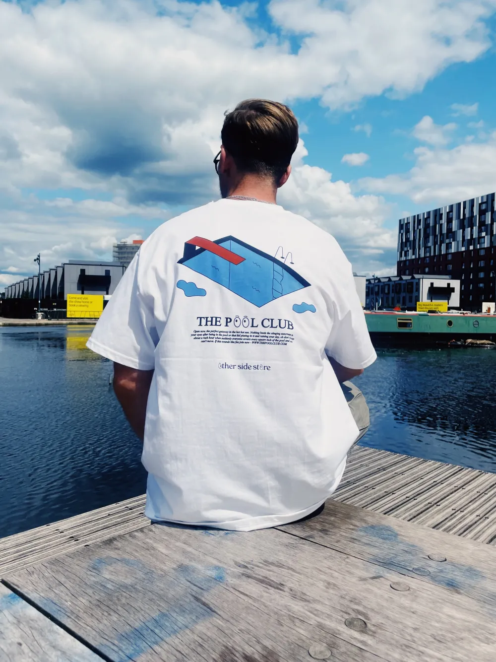 Other Side Store 'Pool Club' Tee - White