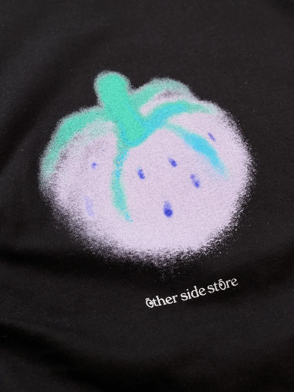 Other Side Store 'Purple Strawberry' Tee - Black