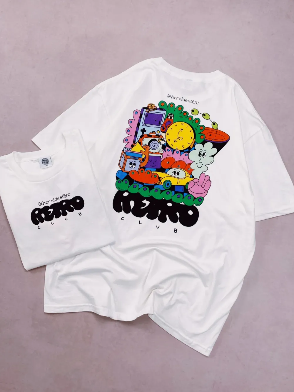 Other Side Store 'Retro Club' Tee - White