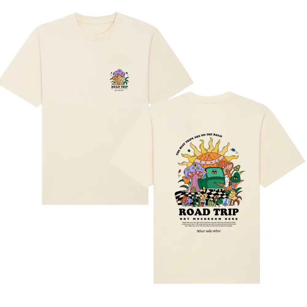 Other Side Store 'Road Trip' Organic Tee - Natural