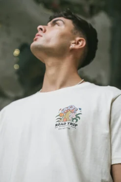 Other Side Store 'Road Trip' Organic Tee - Natural