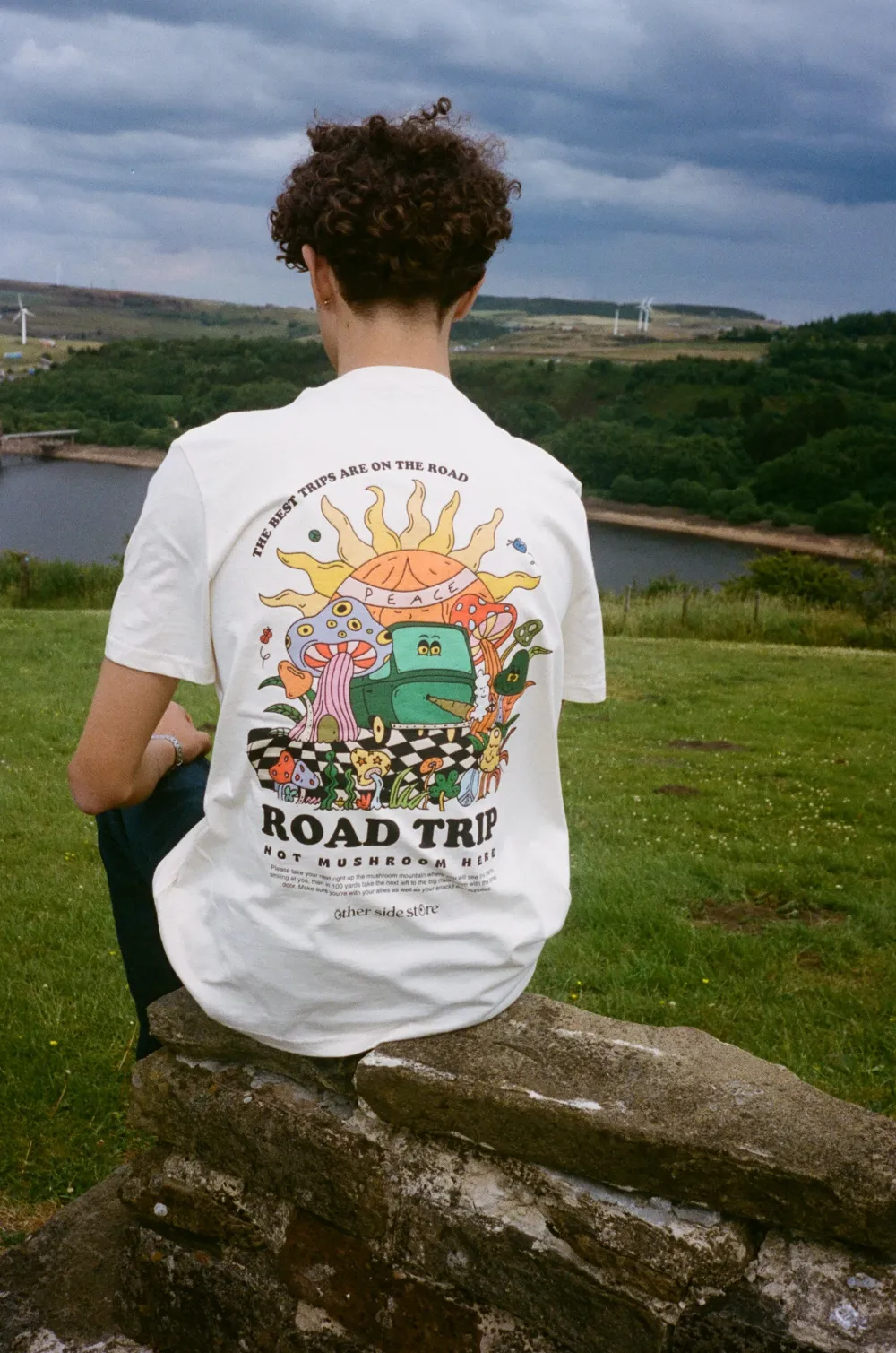 Other Side Store 'Road Trip' Organic Tee - Natural