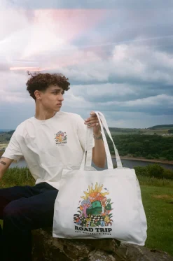 Other Side Store 'Road Trip' Organic Tee - Natural
