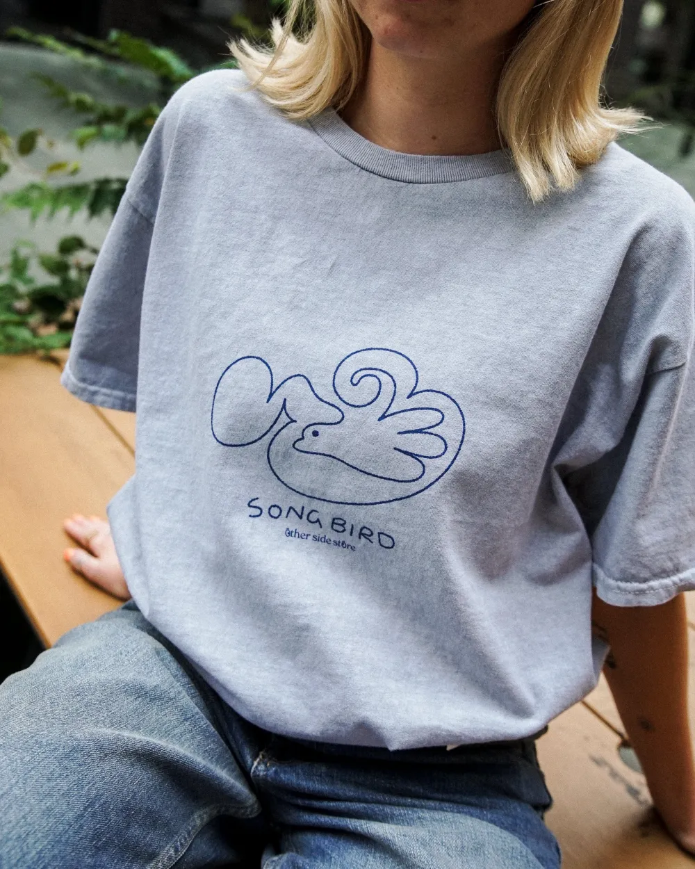 Other Side Store 'Song Bird' Vintage Washed Tee -
