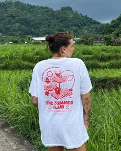 Other Side Store 'Summer Club' Tee - White