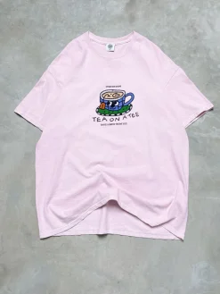 Other Side Store 'Tea on a Tee' Vintage Washed Tee - Light Pink