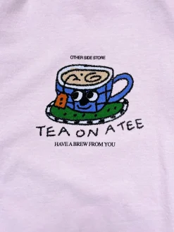Other Side Store 'Tea on a Tee' Vintage Washed Tee - Light Pink