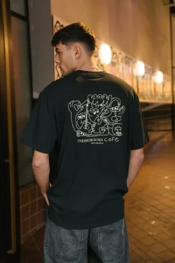 Other Side Store 'Underground Cafe' Tee - Black