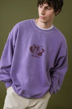 Other Side Store 'Wine, Dine &' Vintage Washed Sweater - Orchid