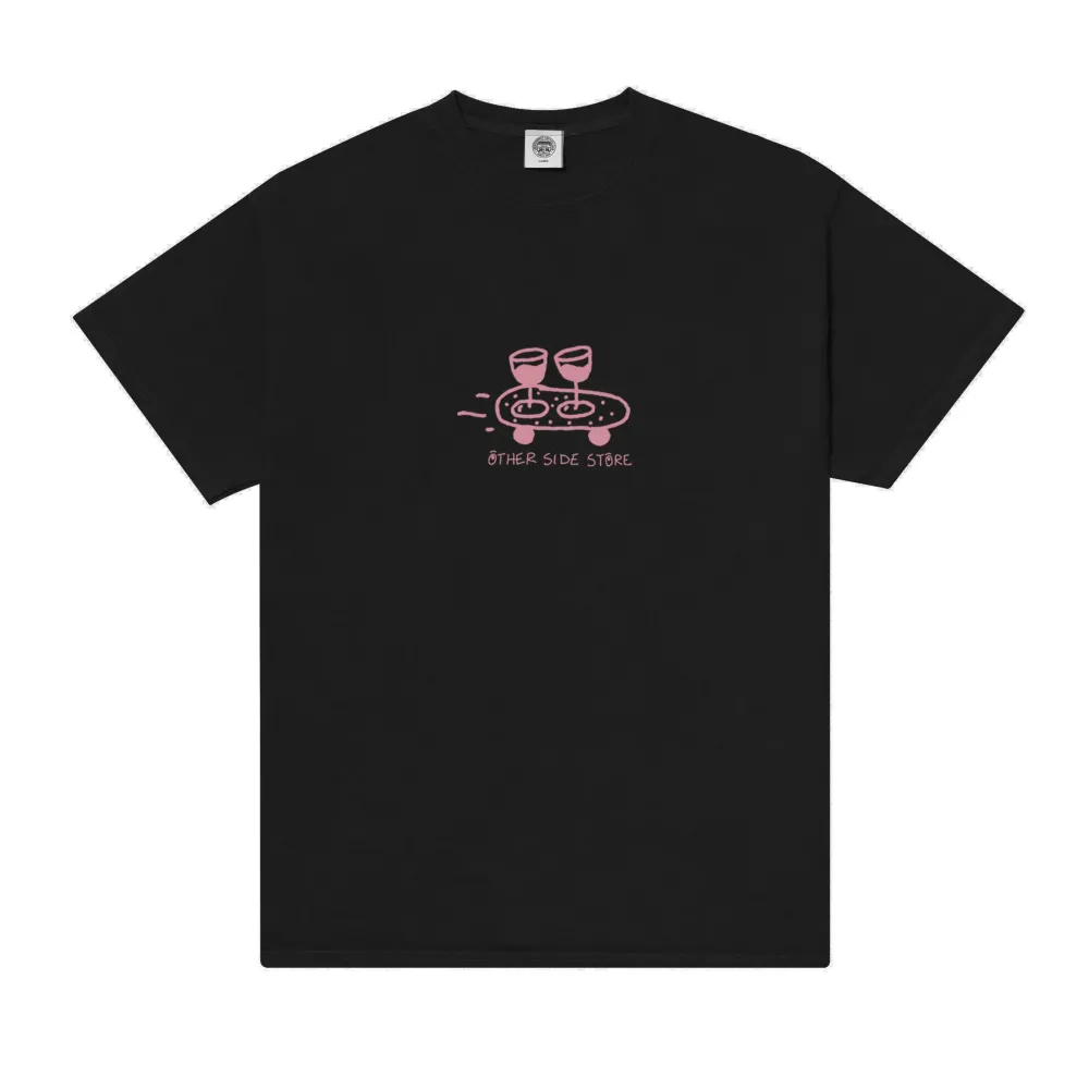 Other Side Store 'Wine Skate' Tee - Black/ Ecru/ Navy