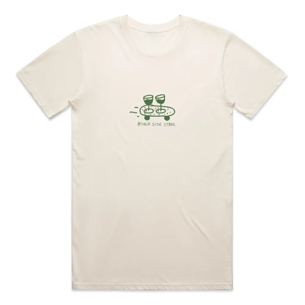 Other Side Store 'Wine Skate' Tee - Black/ Ecru/ Navy