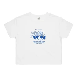 Other Side Store WMNS 'Pasta La Vista' Cropped Tee - White