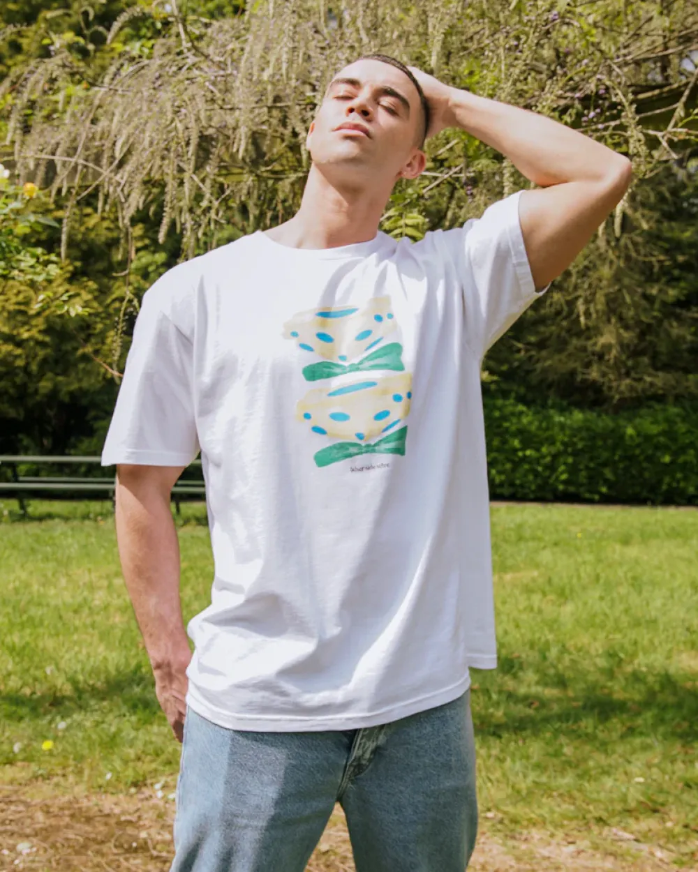 Other Side Store 'Yellow Flower' Tee - White