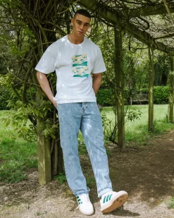 Other Side Store 'Yellow Flower' Tee - White