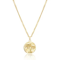 UN:IK Essentials Palms Pendant Necklace - Silver / Gold