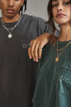 UN:IK Essentials Palms Pendant Necklace - Silver / Gold
