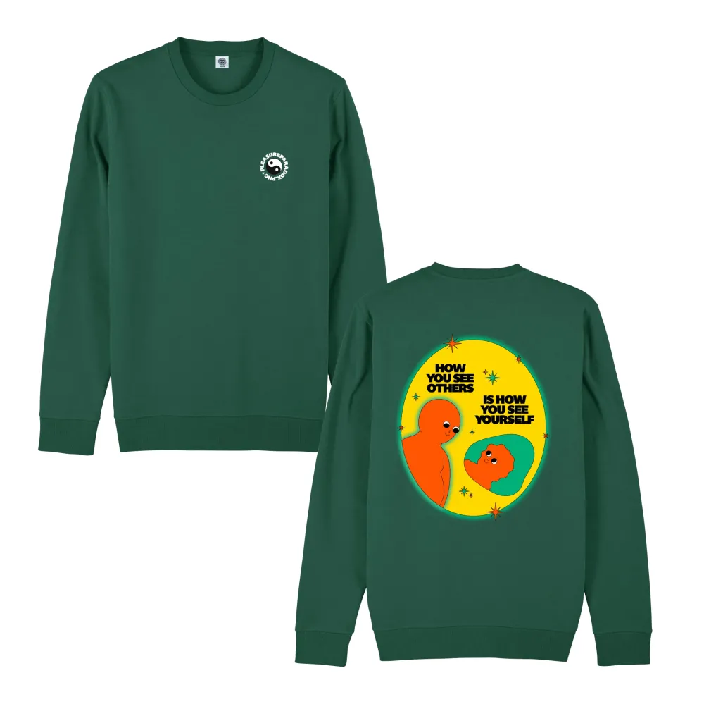 pleasurepardox.png Pleasure Paradox 'How You See Yourself' Sweater - Bottle Green
