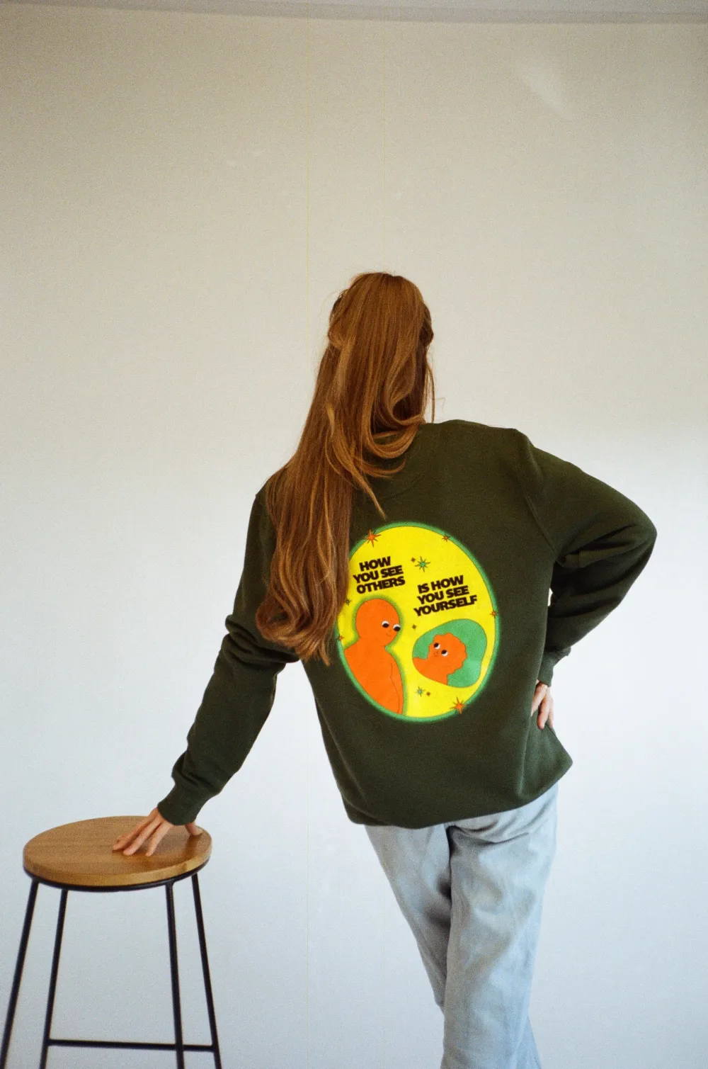pleasurepardox.png Pleasure Paradox 'How You See Yourself' Sweater - Bottle Green