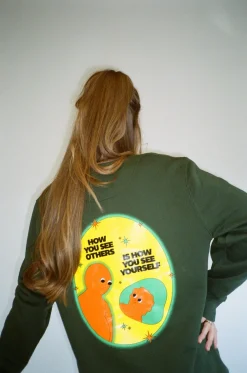 pleasurepardox.png Pleasure Paradox 'How You See Yourself' Sweater - Bottle Green