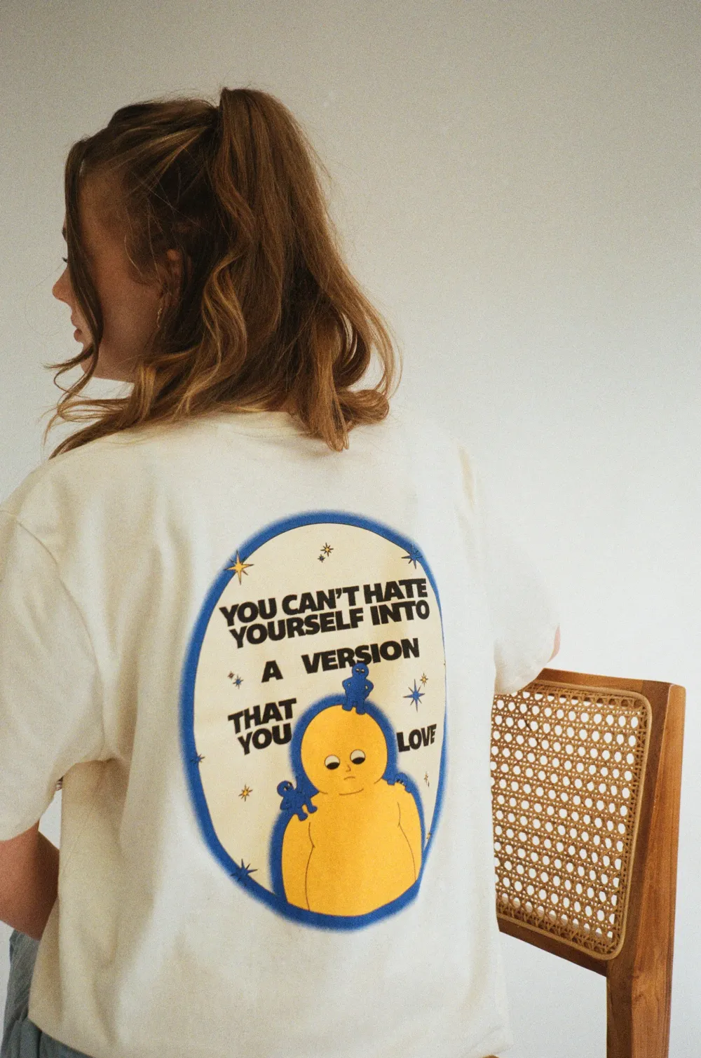 pleasurepardox.png Pleasure Paradox 'You Can't Hate Yourself' Natural Tee - Cream Print