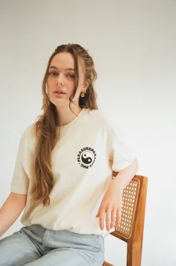 pleasurepardox.png Pleasure Paradox 'You Can't Hate Yourself' Natural Tee - Cream Print