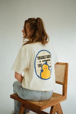 pleasurepardox.png Pleasure Paradox 'You Can't Hate Yourself' Natural Tee - Cream Print