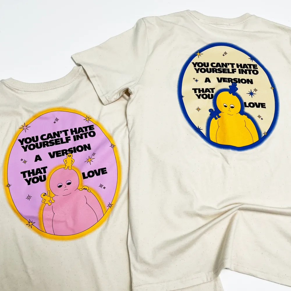 pleasurepardox.png Pleasure Paradox 'You Can't Hate Yourself' Natural Tee - Cream Print